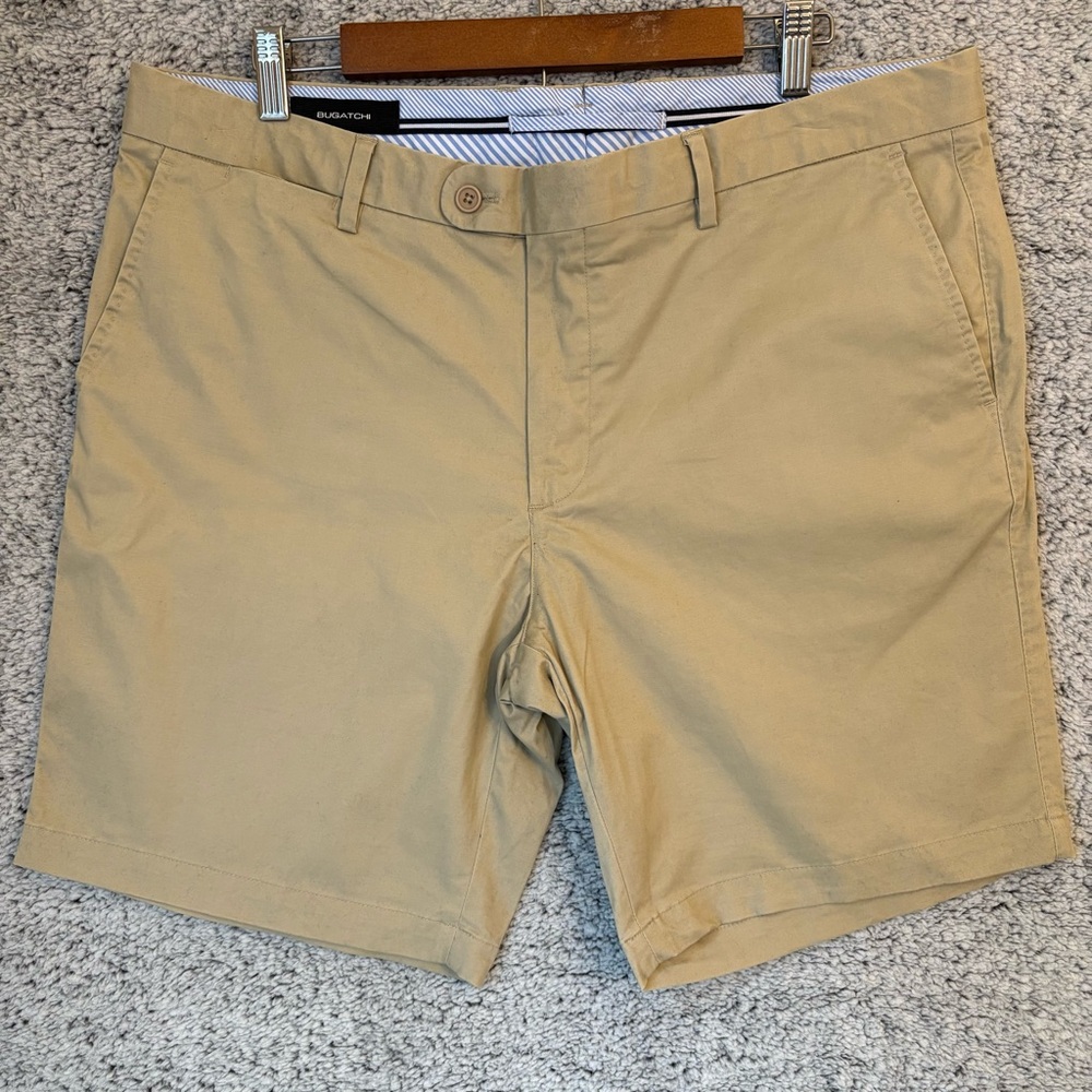 BUGATCHI Classic Shorts Chinos Flat Front Size 38